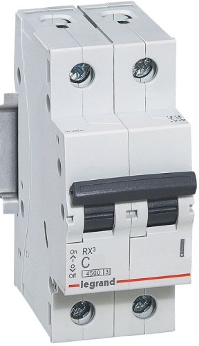 Выключатель автоматический Legrand RX3 4500 2п 6А C 4.5кА картинка
